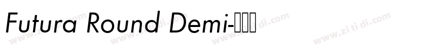 Futura Round Demi字体转换